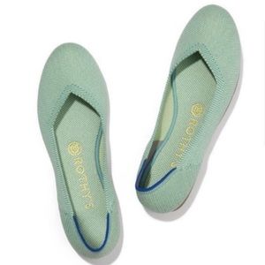 Rothy flats, mint green, size 6, never worn